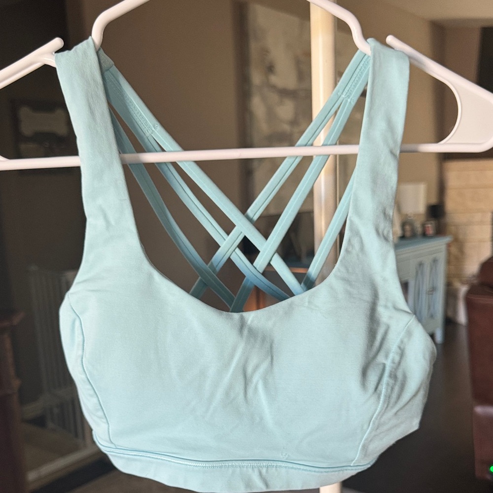 Lululemon Aqua Strappy Sports Bra